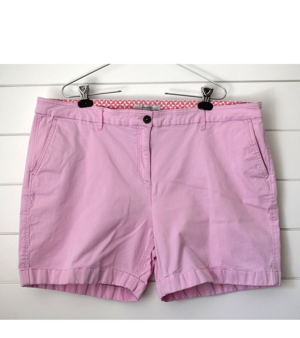 Boden Pink Shorts Plus Size 18 Women's Khaki Coastal Preppy Beach Relaxed Light